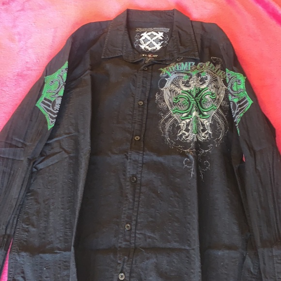 ✮XTREME COUTURE Button down Men's Top - Picture 4 of 4